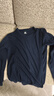 浪莎100%纯棉秋衣男单件上衣高端低领中老年保暖内衣套装秋裤全棉毛衫 ·【藏青上衣】·圆领100%纯棉 4XL /190 实拍图