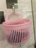 可爱壁挂式收纳篮多功能厨房浴室小挂篮免打孔挂墙首饰盒小号 粉色大嘴挂壁收纳盒 实拍图