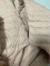 鸭鸭（YAYA）佟丽娅同款轻薄羽绒服女新款冬季短款圆领内胆修身时尚薄外套男 米白色【女款无领】 L 【建议100-115斤】 实拍图
