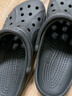 CROCS卡骆驰洞洞鞋贝雅男鞋女鞋轻便耐磨一脚蹬拖鞋休闲鞋|10126 黑色-001 40 (250mm) 实拍图