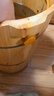 川柏香泡脚桶木桶40厘米实木泡脚桶过小腿香柏木足浴洗脚盆木桶家用木质 60桶带盖带轮+艾30+架+脚凳+排 实拍图