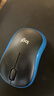 罗技（Logitech）M185鼠标 无线鼠标 办公鼠标 对称鼠标 黑色蓝边 带无线2.4G接收器 实拍图