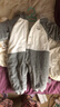 拉比婴儿衣服连体衣秋冬男童女加厚保暖哈衣连帽夹棉宝宝爬服金貂绒 连帽灰色 66cm 实拍图