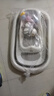 iuu婴儿洗澡盆 可折叠宝宝浴盆大号 洗澡神器躺托浴架新生儿童用品 【北欧灰】单盆 材质：FAD食品级材质检测认证 实拍图