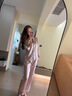 金三塔真丝睡衣女100%桑蚕丝外穿丝滑亲肤两件套睡裤居家服情人节礼物 [热荐]19姆米香妃色 M 实拍图