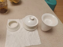 不拙白瓷三才盖碗敬茶碗陶瓷茶具带茶漏羊脂玉云初香雪盖碗三件套 实拍图