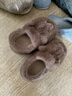 卡皮巴拉冬季儿童包跟棉鞋保暖居家毛毛EVA底防滑中小童宝宝棉拖 升级版环保材质深咖色 12 34/35鞋内长20.5适合脚长19.5 实拍图