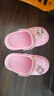 B.Duck小黄鸭童鞋儿童花园鞋男童宝宝洞洞鞋女童舒适软底拖鞋5966粉色28 实拍图