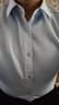 罗蒙加绒加厚长袖衬衫男士纯色商务休闲职业正装工装外套白衬衣男装 实拍图