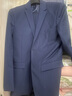 罗蒙西服套装男士商务修身西装男职业正装小西服新郎伴郎结婚礼服外套 藏青双扣【西服+西裤+衬衫】 3XL /185【145-160斤】+7件礼品 实拍图