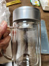 富光双层玻璃杯商务泡茶杯子大容量耐热办公水杯过滤带把银色320ml 实拍图