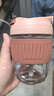 乐扣乐扣（LOCK&LOCK）咖啡杯耐热玻璃水杯子男女学生便携式双饮吸管杯随手杯350ML粉色 实拍图