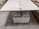 古宜升降茶几客厅折叠茶几烤漆多功能储物凳折叠饭桌小户型伸缩餐桌子 白色茶几【1米2】【配4凳】 实拍图