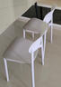 悠游少年塑料餐椅家用现代简约化妆凳加厚靠背椅叠放梳妆台椅子户外餐桌椅 奶油白【升级加厚 强力承重】 实拍图