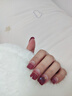 美甲贴片穿戴甲指甲贴中长款新娘显白可拆卸学生短款重复使用成品 波浪笑脸 24片 【短款】 实拍图