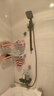 田园沐歌枪灰简易淋浴花洒套装分体式按键沐浴室浴缸冷热淋浴水龙头 枪灰二档按键数显花洒（带升降） 实拍图