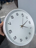 京东京造 木语系列挂钟 钟表挂墙时钟客厅电子钟30cm可可白 实拍图