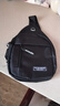 运动跑步包男休闲斜挎包手机包防泼水健身包女单肩包 黑色 实拍图