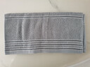 洁丽雅（Grace）毛巾全棉简约条纹成人洗脸巾A类抗菌长绒棉 深灰色单条70*34cm 实拍图