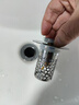 潜水艇（Submarine）CQ-32铜镀铬面盆弹跳下水器洗手盆漏水塞子过滤头发杂物小蘑菇头 实拍图