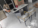亿品天城轻奢简约现代岩板茶桌椅组合阳台烧水壶一体办公室石板小茶台茶几 1.4米单桌+3轻奢椅 【材质升级+包送货+包安装】 实拍图