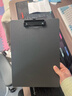 离草 A4板夹文件夹夹板写字板书写板夹板垫加厚文具板夹硬板夹子会议板夹办公用品 商务黑5个装 实拍图