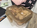 希乐扣Cilock耐热玻璃饭盒上班族带饭冰箱保鲜盒微波加热餐盒 琥珀中长分隔700 实拍图