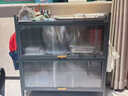 七序厨房收纳柜落地多层钢制餐边收纳碗柜防尘微波炉烤箱厨具储物柜 【宽35cm】-默认灰色 【加厚款】长50*高80cm-二门三层 实拍图