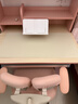 爱果乐学习桌儿童书桌电脑桌书架书柜一体写字桌实木书桌升降桌学习桌子 启蒙家6三层单桌-粉色0.8m【仅含桌子】 实拍图