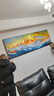 墨派（Mopai）手绘油画客厅装饰画肌理画沙发背景墙挂画奶油风横幅抽象大气壁画 日照金山 210x70cm手绘油画 实拍图