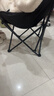 小魔户外折叠椅 折叠靠背椅加高月亮椅露营折叠凳子便携躺椅钓鱼椅 黑 实拍图