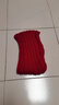 百搭韩版针织毛线红色围巾女2024圣诞冬季高级感新年礼物情侣围脖 针织围巾-酒红色-1个装-保暖 1 实拍图