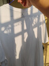 布先生春夏季短袖T恤男士纯棉小白T纯色内搭打底衫 白色 M(170) 实拍图