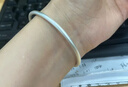 老凤祥古法银手镯素圈999足银实心银镯子银饰送女友老婆情人节生日礼物 #56(约16.5±1g) 实拍图