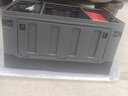 悦卡 后备箱收纳箱车载汽车储物箱可折叠户外露营车用杂物整理箱用品 【升级隔断侧开门】黑灰三盖大号80L 实拍图