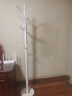 米丹奇 欧式衣帽架落地简约现代门厅卧室铁艺立式大衣架网红大理石底座 亮白色（30CM大理石） 实拍图