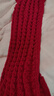百搭韩版针织毛线红色围巾女2024圣诞冬季高级感新年礼物情侣围脖 针织围巾-酒红色-1个装-保暖 1 实拍图