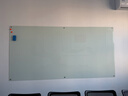 博绘【免费上门安装】定制磁性钢化玻璃白板墙贴办公会议黑板家用教学培训写字板挂式可擦留言板公告栏 普白（免费上门安装） 120x240cm 实拍图