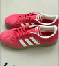adidas「T头鞋」VL COURT复古休闲板鞋德训鞋男女阿迪达斯轻运动 浅猩红/暖香草色/黄色   36.5 实拍图