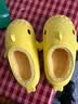 LATE TIME儿童棉拖鞋秋冬女童室内静音防水防滑棉拖鞋家居亲子宝宝鲨鱼棉鞋 黄色 内长18cm 【180】适合脚长约17cm 实拍图