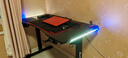 傲风A4电竞桌实木电动升降电脑桌办公书桌子国家补贴黑色带灯1.2*0.6m 实拍图