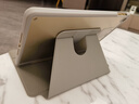智思慧 适用Apple iPad第六/五代保护套9.7英寸 苹果平板5/6代旋转横竖支撑透明壳硅胶全包防摔皮套 灰色 实拍图