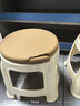 华恺之星 塑料凳家用凳子加厚餐椅浴室凳矮凳小板凳换鞋凳 小圆凳咖色 实拍图