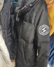 雪中飞秋冬新款时尚休闲舒适廓形男士“H”版型印花立领连帽羽绒服男 黑色|8056 2XL /185/104A 实拍图
