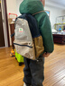 SHUKIKU儿童书包防泼水1-3年级小学生超轻透气双肩包户外旅游浅卡其M+码 实拍图