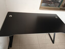 甄严选电脑桌台式电竞桌椅套装组合桌子办公家用桌学习桌书房书桌写字桌 【黑架+黑碳纤纹面】单桌140*70 实拍图