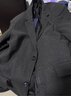 罗蒙（ROMON）西服男士秋冬季毛呢西装男商务休闲上衣服外套男装 灰色 XL 实拍图