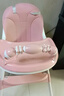 三条小鱼宝宝餐椅多功能可折叠便携儿童餐桌椅婴幼儿小孩可调节吃饭桌座椅 樱花粉【折叠+万向轮+调节】 实拍图