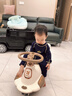 卡卡曼儿童扭扭车1-3-6岁溜溜车可坐大人承重防侧翻静音宝宝摇摇妞妞车 棕- 音乐灯光+静音闪光轮+储物箱 婴儿玩具车滑行车生日周岁礼物 实拍图