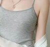 浪莎（LangSha）莫代尔小吊带内搭外穿背心女打底学生无袖背心女 灰色 XL 实拍图